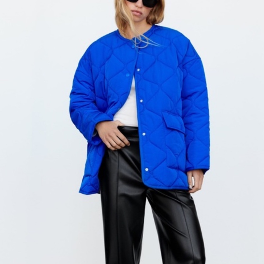 Zara quilted oversized jacket